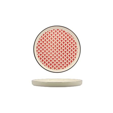 LNS MOSAIK RED PIATTO FRUTTA NORDIC  CM.21 H.1E5 -8-