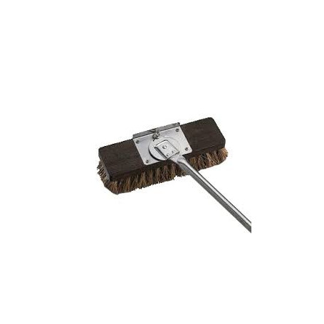 LILLY SPAZZOLONE RETTANGOLARE OTTONE GIREVOLE ASTA INOX CM.17X5E5 H.1E70 -1-