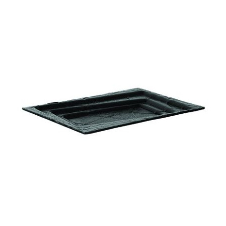 TT SCALA VASSOIO RETTANGOLARE VETRO NERO CM.30X20 H.2 -2-