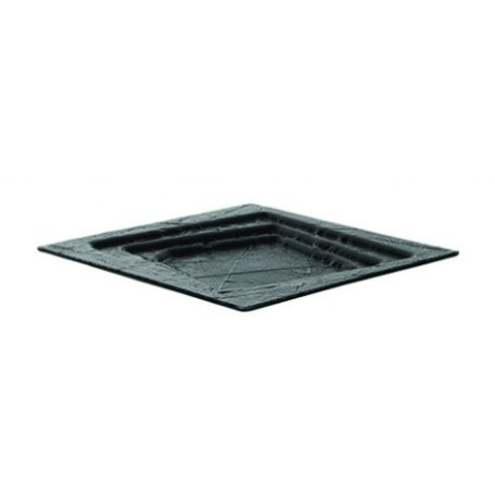 TT SCALA PIATTO QUADRATO VETRO NERO CM.27X27 H.2 -2- 