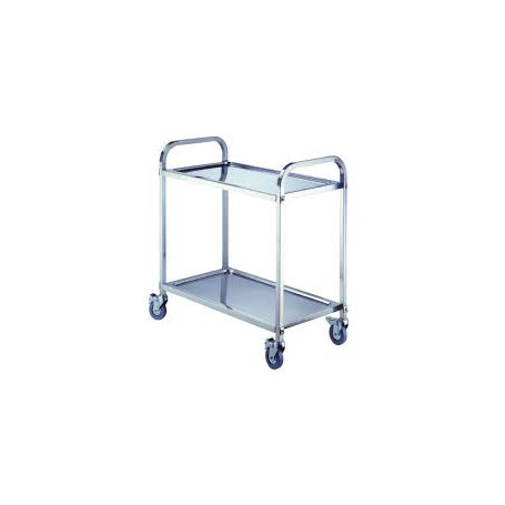 HCH CARRELLO INOX PORTAVIVANDE 2 RIPIANI CM.85X45 H.90 -1- 