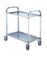 HCH CARRELLO INOX PORTAVIVANDE 2 RIPIANI CM.85X45 H.90 -1- 