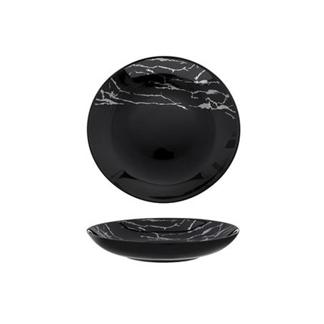 MRI THUNDER PIATTO FONDO COUPE GOURMET NERO/ARGENTO  CM.26 -1-