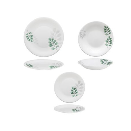 BMI BOTANICA VERDE SET PIATTI 6 PIANI/6 FONDI/6 FRUTTA PEZZI 18 -1- 