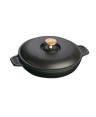 STAUB GHISA NERO TEGAME TONDO CON COPERCHIO 2 MANICI  CM.20 -1-