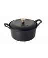 STAUB GHISA NERO COQUETTE TONDA CON COPERCHIO 2 MANICI  CM.20 -1-