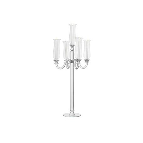 PAVAN CRYSTAL CANDELABRO VETRO 5 BRACCIA H.98 -1-