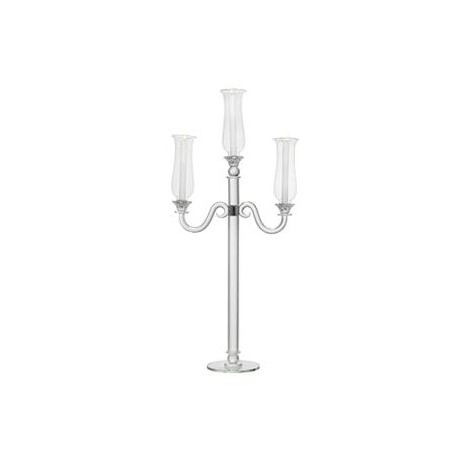 PAVAN CRYSTAL CANDELABRO VETRO 3 BRACCIA H.93 -1-