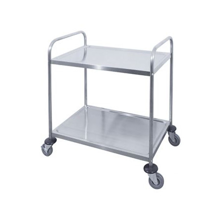 MRI CARRELLO SERVIZIO INOX 2 PIANI CON FRENO RUOTE CM.83X45 H.90 -1- 