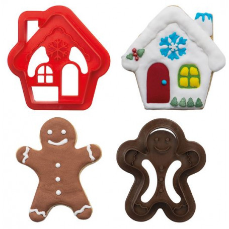 DECORA SET 2 TAGLIAPASTA GINGERBREAD MANHOUSE CM.7-8 H.2E2 -1-