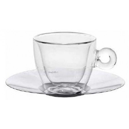 BMI DUOS TERMICA TAZZA CAPPUCCINO C/PIATTINO INOX  CM.8E2 H.7E3 CL.16E5 PEZZI 2 -1-