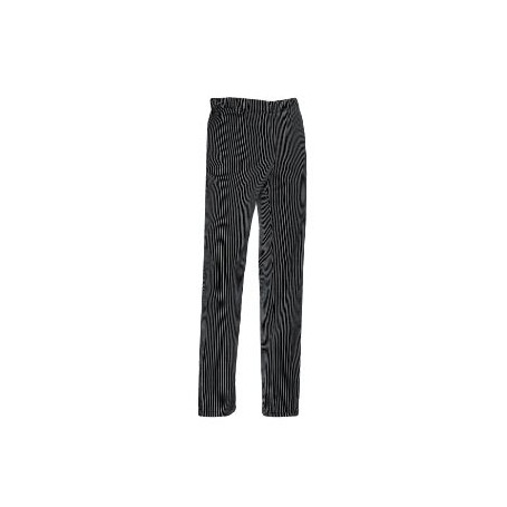 TOMA SIRIO PANTALONE CUOCO NERO GESSATO UNISEX TAGLIA L -1-