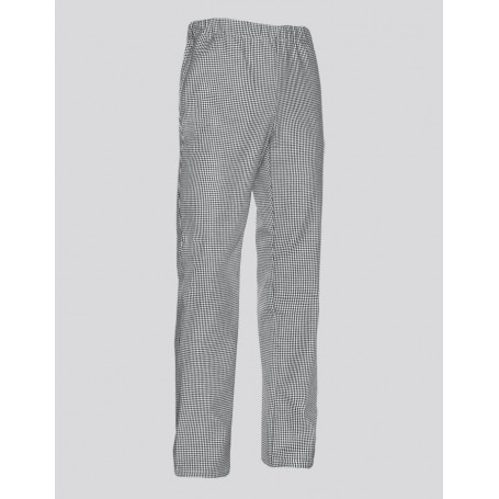 TOMA ECONOMIC PANTALONE CUOCO GRIGIO QUADRETTI UNISEX TAGLIA XS -1-