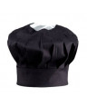 TOMA CAPPELLO CUOCO NERO REGOLABILE CON VELCRO 2 PEZZI -1-