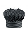 TOMA CAPPELLO CUOCO NERO GESSATO REGOLABILE CON VELCRO 2 PEZZI -1-