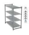 CAMBRO SCAFFALE POLICARBONATO COMPLETO 4 RIPIANI FORATI CM.153X46 H.1E83 -1-