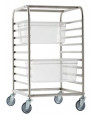 GTL CARRELLO PORTATEGLIE INOX PER 9 TEGLIE GN 1/1 PORTATA KG.75 CM.62X38 H.94E5 -1-