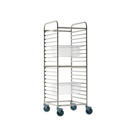 GTL CARRELLO PORTATEGLIE INOX PER 18 TEGLIE GN 2/1 PORTATA KG.300 CM.73X62 H.171 -1-