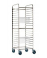 GTL CARRELLO PORTATEGLIE INOX PER 18 TEGLIE GN 1/1 PORTATA KG.150 CM.38E5X62 H.164 -1-