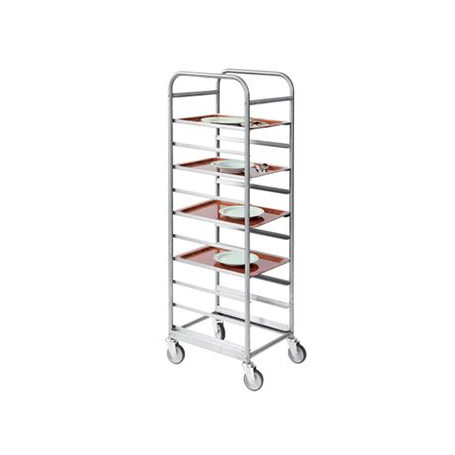 GTL CARRELLO PORTAVASSOI INOX 10 POSTI CM.46X55 H.153 -1-