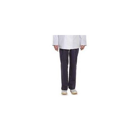 ISACCO PANTALONE CUOCO GESSATO RIGA NERA TAGLIA L -1-