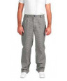 GIBLORS PANTALONE BIANCO QUADRI CON CERNIERA TAGLIA 42 -1-