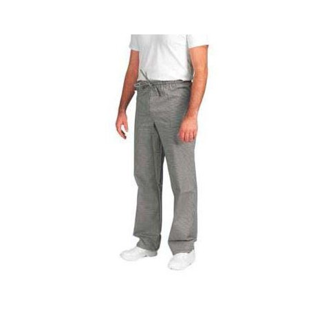 GIBLORS PANTALONE BIANCO QUADRI CON LACCIO TAGLIA S -1-