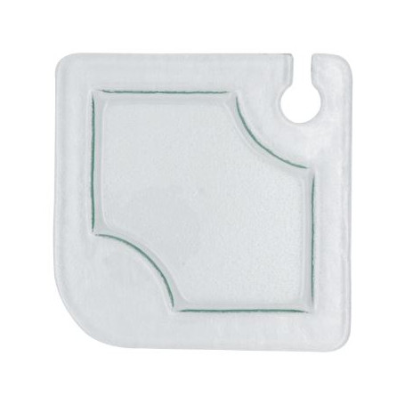 JUSTGLASS PIATTO APERITIVO QUADRATO CON PORTA CALICE CM.20X20 -12-