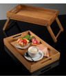 LEO VASSOIO COLAZIONE IN BAMBOO CON PIEDI RETTANGOLARE CM.44X27 H.5 -1-