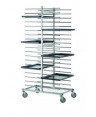 GTL CARRELLO PORTATEGLIE INOX PER 40 TEGLIE CM.60X40 PORTATA KG.160 CM.51X86 H.172 -1-