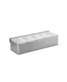 PADERNO CONTENITORE CONDIMENTI 5 SCOMPARTI CON COPERCHIO INOX CM.39X16 H.10 -1-