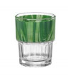 BMI LYON OPTIQUE DECORO VERDE BICCHIERE ACQUA IMPILABILE  CM.7E1 H.8E6 CL.21 -12-