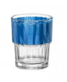 BMI LYON OPTIQUE DECORO BLU BICCHIERE ACQUA IMPILABILE  CM.7E1 H.8E6 CL.21 -12-