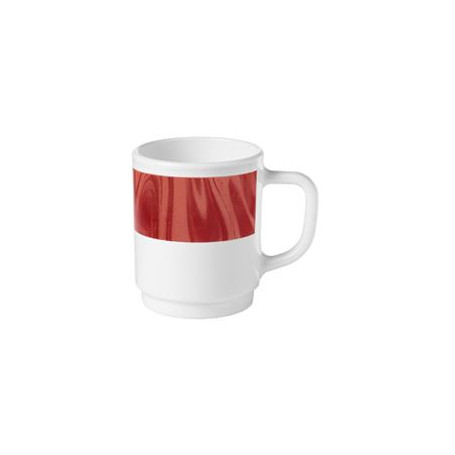 BMI NATURA ROSSO TAZZA MUG IMPILABILE  CM.10E5 H.9 CL.25E8 -6-