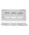 MRI BAMBOO VETRO BIANCO VASSOIO RETTANGOLARE 3 SCOMPARTI CM.7X7 CM.33X16 -2-