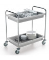 SIRMAN CARRELLO SERVIZIO 2 VASCHE INOX PORTATA KG.80 CM.85E5X53E5 H.94 -1-