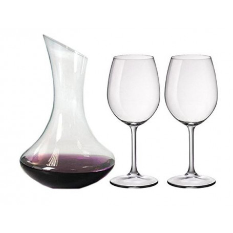 PBE ENOTECA DECANTER TAGLIO OBLIQUO LT.1E7 E 2 CALICI -1-