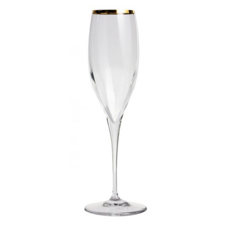 TT OPTIC FLUTE CHAMPAGNE FILO ORO  CM.5E2 H.24E5 CL.26 -6-