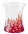 MURANO ALEX BICCHIERE ACQUA OPALE ROSSO  CM.8,9 H.11 CL.30 -6-