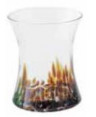 MURANO ALEX BICCHIERE ACQUA OPALE AMBRA  CM.8,9 H.11 CL.30 -6-