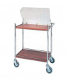 CARRELLO PER DOLCI E FORMAGGI CON CUPOLA 2 RIPIANI CM.89X55 H.108 -1-