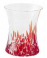 MURANO ALEX BICCHIERE ACQUA OPALE ROSSO  CM.8,9 H.11 CL.30 -6-