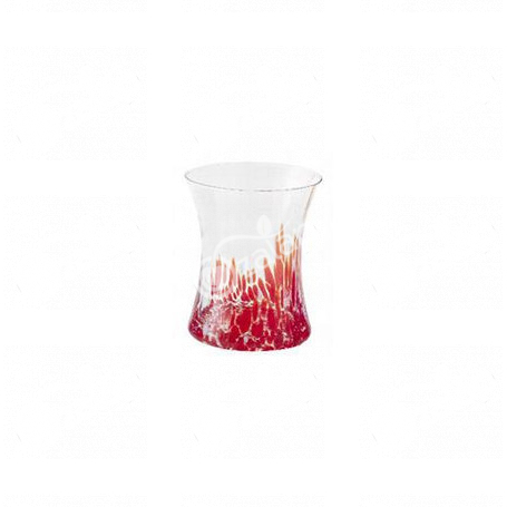 MURANO ALEX BICCHIERE ACQUA OPALE ROSSO  CM.8,9 H.11 CL.30 -6-